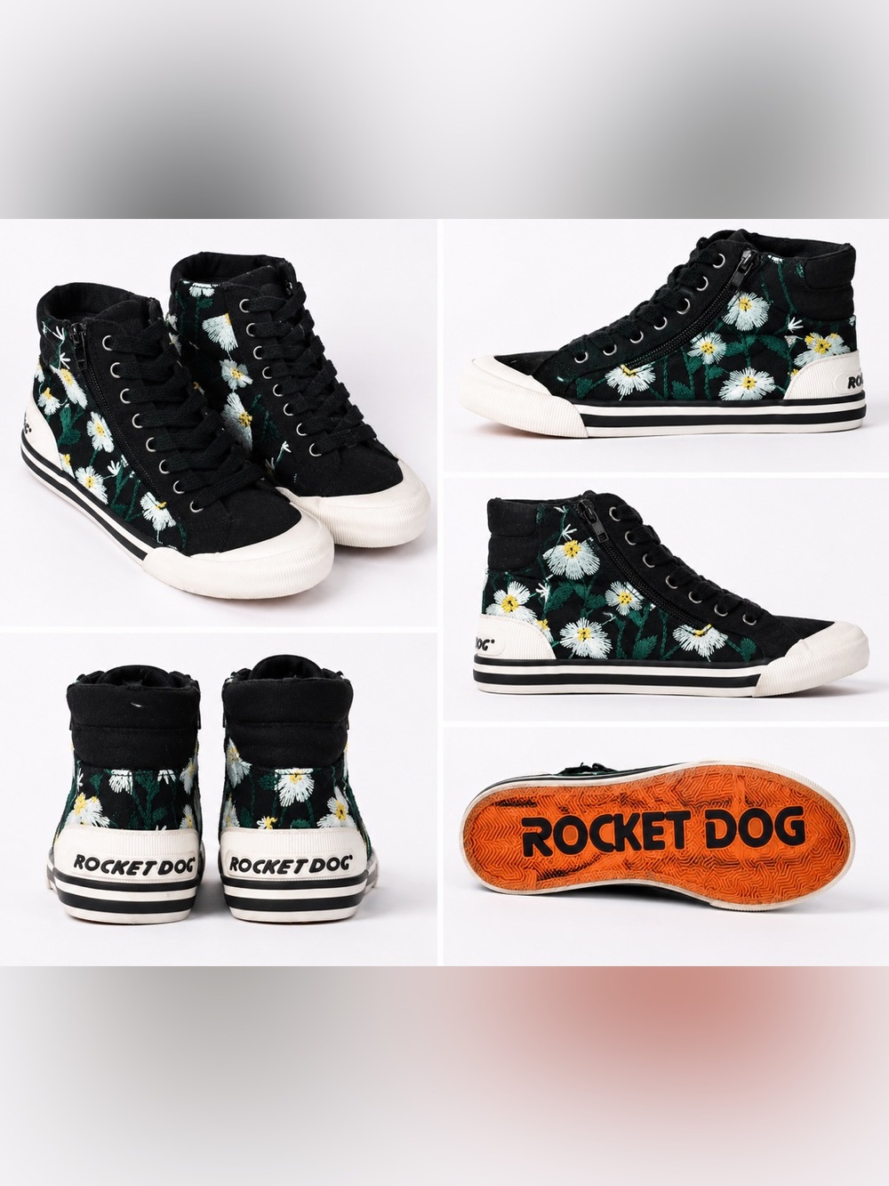 Rocket Dog Daisy Floral High Top Sneakers | Women’s Size 7